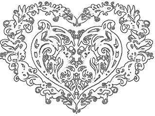 Fancy Scroll Saw Heart Pattern 
