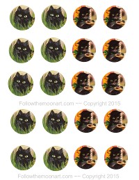 free printable cat cup cake toppers 