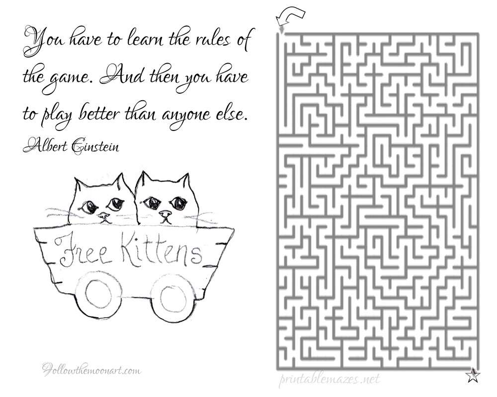 New Free Kittens cat maze puzzle to print FREE CRAFT PATTERNS for