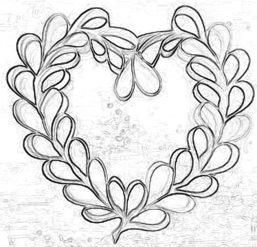 Fancy Valentine shape heart pattern