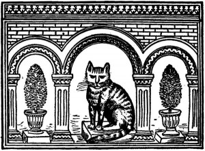 Vintage Cat Clip Art Pattern