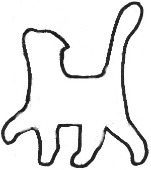 Walking cat craft pattern