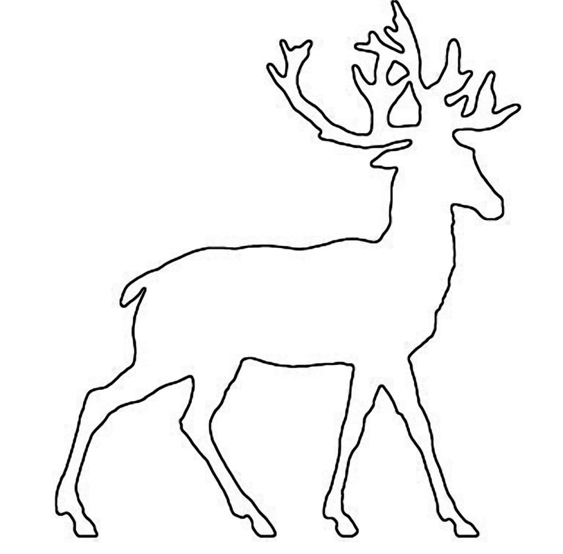 Right Facing Deer Craft Pattern