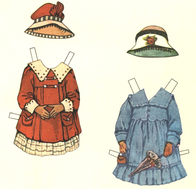Vintage dress for paper doll
