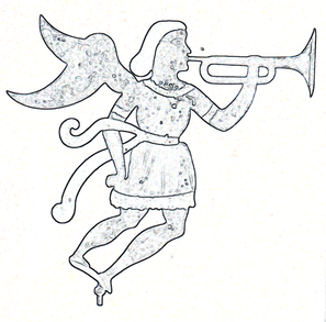 angel blowing horn weathervane pattern