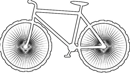 bicycle craft pattern outline