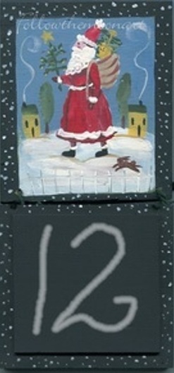 Christmas countdown chalkboard craft pattern