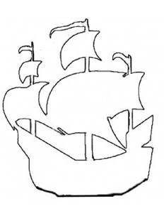 pirate ship craft pattern