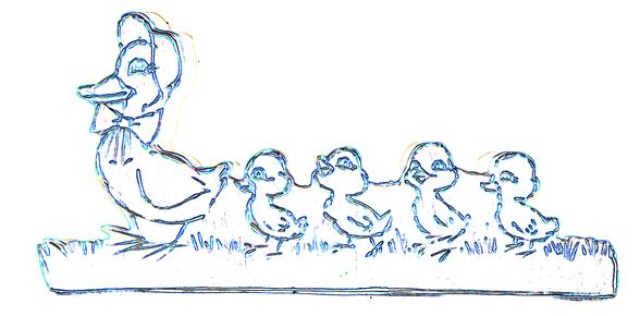 Duck family craft pattern