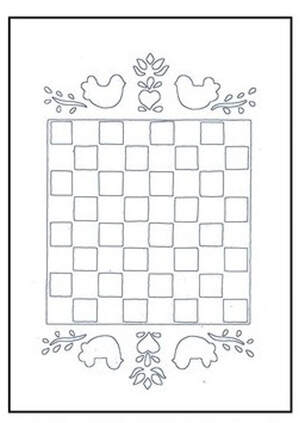 birdie checkerboard pattern