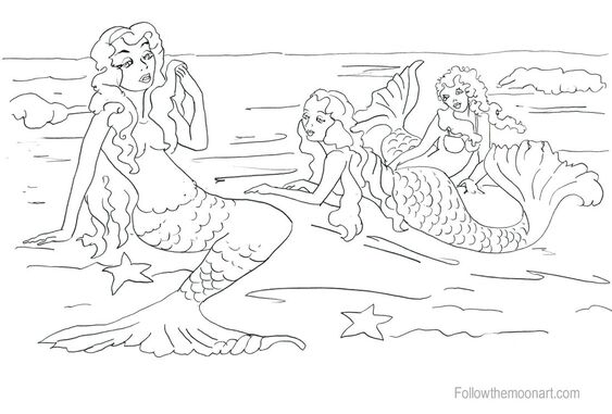 mermaids on the beach